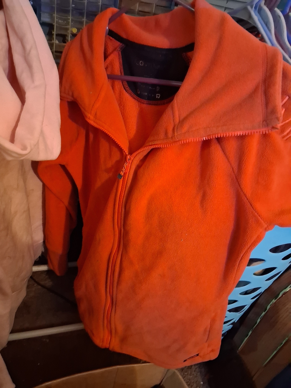 Calvin Klein Bright Orange Kids' Fleece Zip Jacket